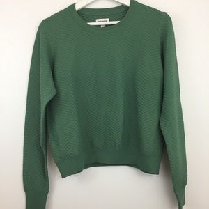 Frank and Oak - crew neck textured crop sweater